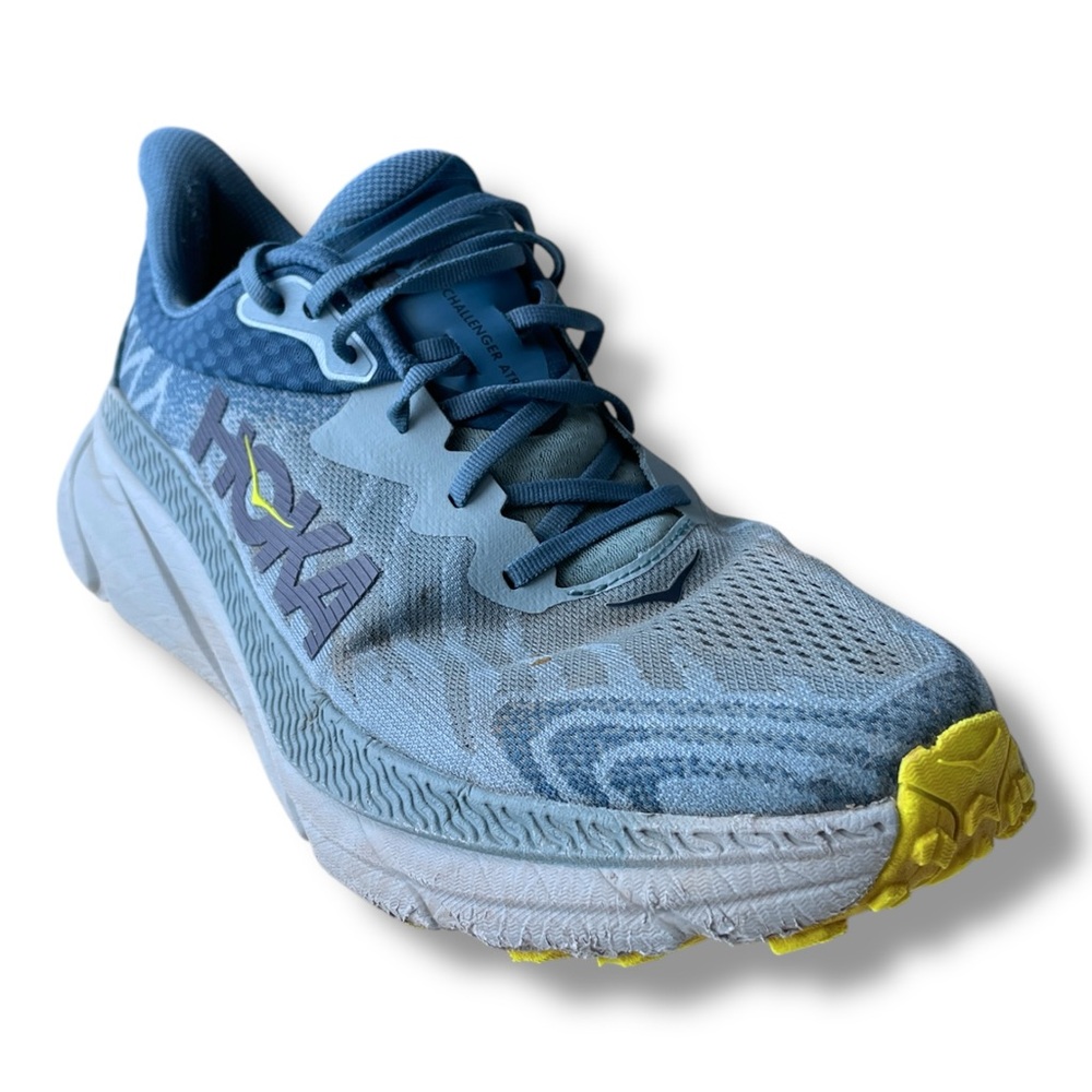 Size 13 D - Hoka One One Challenger ATR 7 Stone Blue Max Cushion Trail Shoes